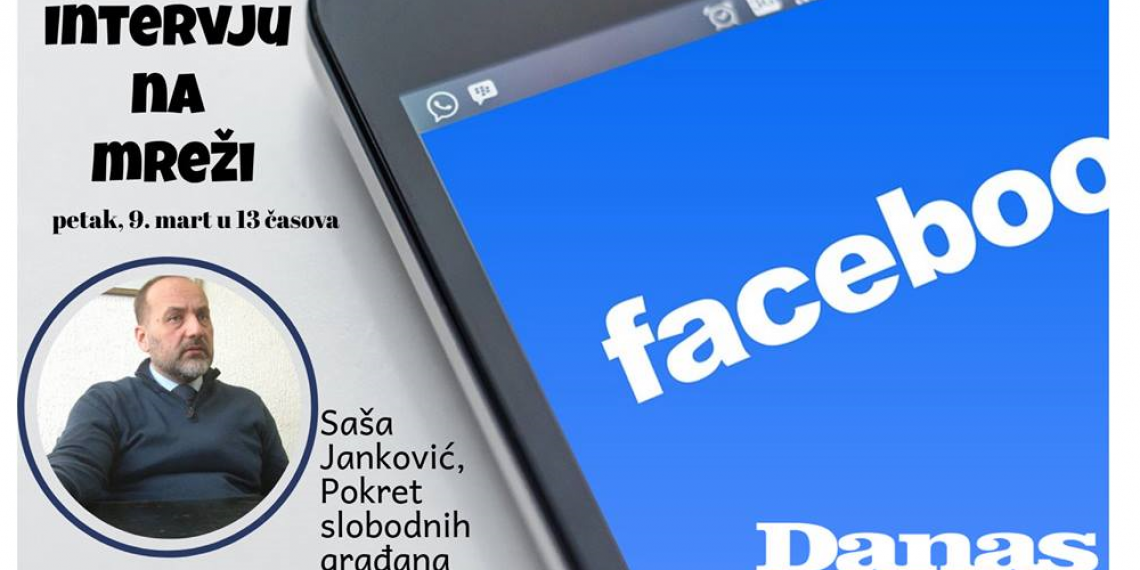 [NAJAVA] Saša Janković odgovara na Fejsbuku u okviru rubrike „Intervju na mreži“