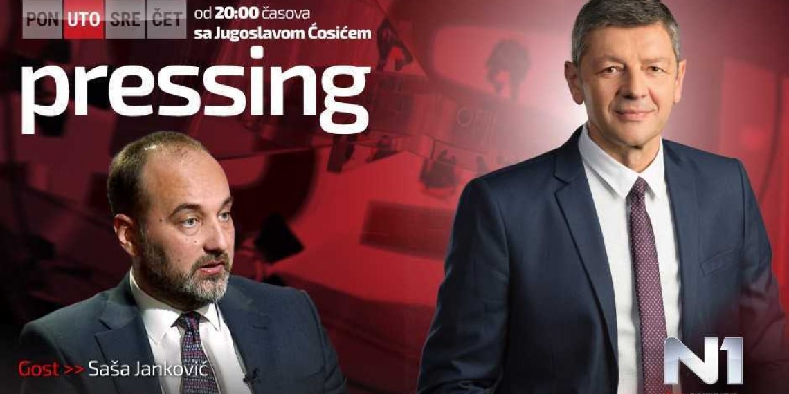 [NAJAVA] Saša Janković gost emisije Pressing na TV N1
